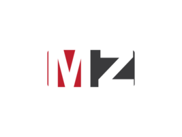 plein PNG vorm mz logo brief icoon, abstract mz PNG logo sjabloon