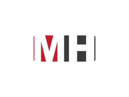 Square Png Shape Mh Logo Letter Icon, Abstract MH Png Logo Template