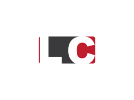 gemakkelijk plein vorm lc PNG logo brief vector, eerste lc logo icoon ontwerp