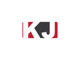 Stylish Png Shape Kj Letter Logo, Typography Square KJ Logo Icon Vector Art