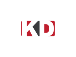 elegante png forma kd lettera logo, tipografia piazza kd logo icona vettore arte