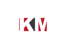 à moda png forma km carta logotipo, tipografia quadrado km logotipo ícone vetor arte