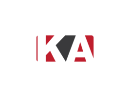 Stylish Png Shape Ka Letter Logo, Typography Square KA Logo Icon Vector Art