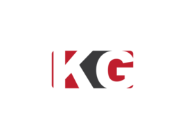 élégant png forme kg lettre logo, typographie carré kg logo icône vecteur art