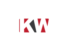 Stylish Png Shape Kw Letter Logo, Typography Square KW Logo Icon Vector Art