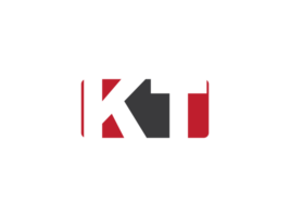 Stylish Png Shape Kt Letter Logo, Typography Square KT Logo Icon Vector Art