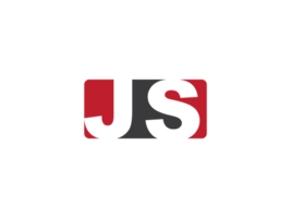 minimalistisch Platz png gestalten js Logo Symbol, Alphabet js Logo Brief Vektor zum Geschäft