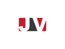 minimaliste carré png forme jv logo icône, alphabet jv logo lettre vecteur pour magasin