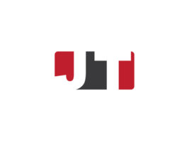 minimalista cuadrado png forma jt logo icono, alfabeto jt logo letra vector para tienda