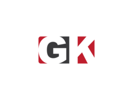 premie fyrkant png form gk logotyp ikon, minimalistisk gk lyx png brev logotyp