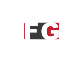 modern fyrkant png fg logotyp brev, kreativ form fg png logotyp mall