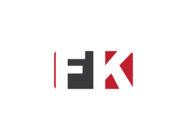 modern plein PNG fk logo brief, creatief vorm fk PNG logo sjabloon