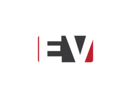 Minimal Ev Square Png Shape Logo, Square EV Logo Letter Vector Icon