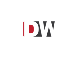 kleurrijk plein vorm dw PNG logo icoon, minimalistische PNG dw logo voorraad