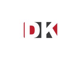 coloré carré forme dk png logo icône, minimaliste png dk logo Stock
