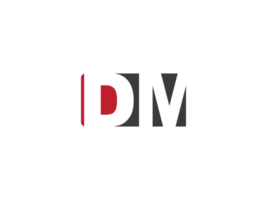 coloré carré forme dm png logo icône, minimaliste png dm logo Stock