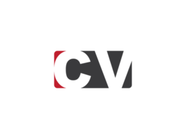 creativo cuadrado forma CV logo png, monograma png CV logo letra diseño