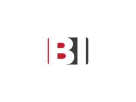 plein vorm bi PNG brief logo icoon, eerste PNG bi logo vector