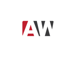 iniziale piazza forma aw png logo icona, unico aw logo lettera vettore