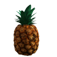 ananas frukt isolerat 3d png