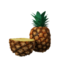 pineapple fruit isolated 3d png