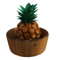 ananas frutta isolato 3d png