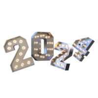 2024 Text isoliert 3d png