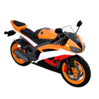 motocicleta bicicleta isolado 3d png