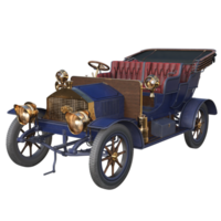 Old car transportation isolated 3D png