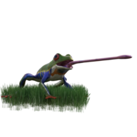 frog animal isolated 3d png