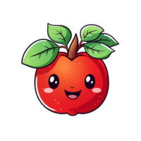 linda rojo manzana pegatina png