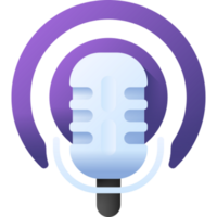 diseño de icono de podcast png