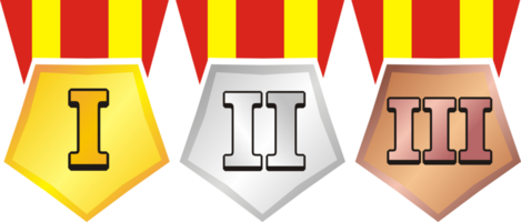 campeón medalla diseño con romano numerales png