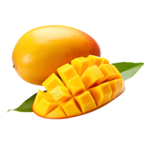 Delicious mango fruits cut out, created with Generative AI png