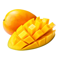 Delicious mango fruits cut out, created with Generative AI png