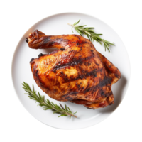 savoureux rôti délicieux rôti grillé poulet, établi avec génératif ai png