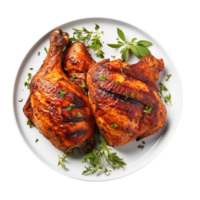 savoureux rôti délicieux rôti grillé poulet, établi avec génératif ai png