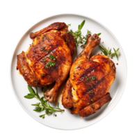 savoureux rôti délicieux rôti grillé poulet, établi avec génératif ai png