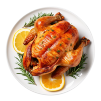 Tasty Delicious roasted whole Chicken, created with png