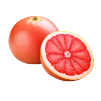 Delicious grapefruit with leaves slice, created with Generative AI png