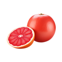 Delicious grapefruit with leaves slice, created with png