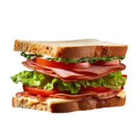 Sandwich con prosciutto e la verdura, creato con generativo ai png
