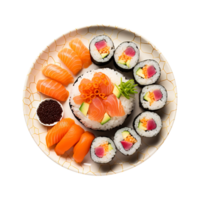 assiette de Sushi, établi avec génératif ai png