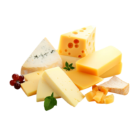 Pieces of cheese, created with png