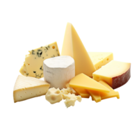 Pieces of cheese, created with png
