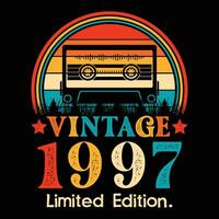 Vintage 1997 Limited Edition Cassette Tape vector
