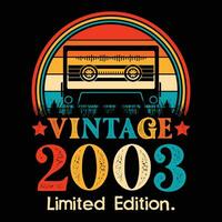 Vintage 2003 Limited Edition Cassette Tape vector
