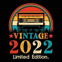 Vintage 2022 Limited Edition Cassette Tape vector