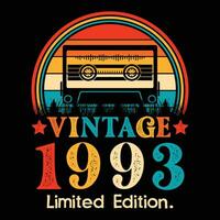 Vintage 1993 Limited Edition Cassette Tape vector