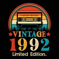 Vintage 1992 Limited Edition Cassette Tape vector
